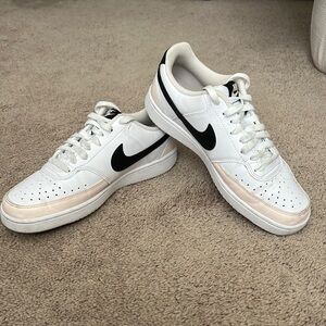 Nike pink white and black court vision sneakers - Women’s 8.5